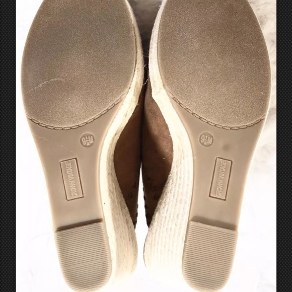 🆕Crown Vintage Mariana Brwn Heeled Mule Wedge 9.5 - Picture 2 of 7